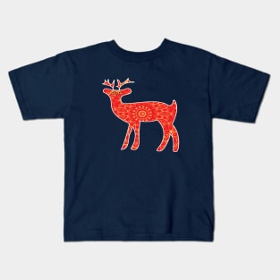 Golden egyptian happy deer, Luxury Mandala art Kids T-Shirt